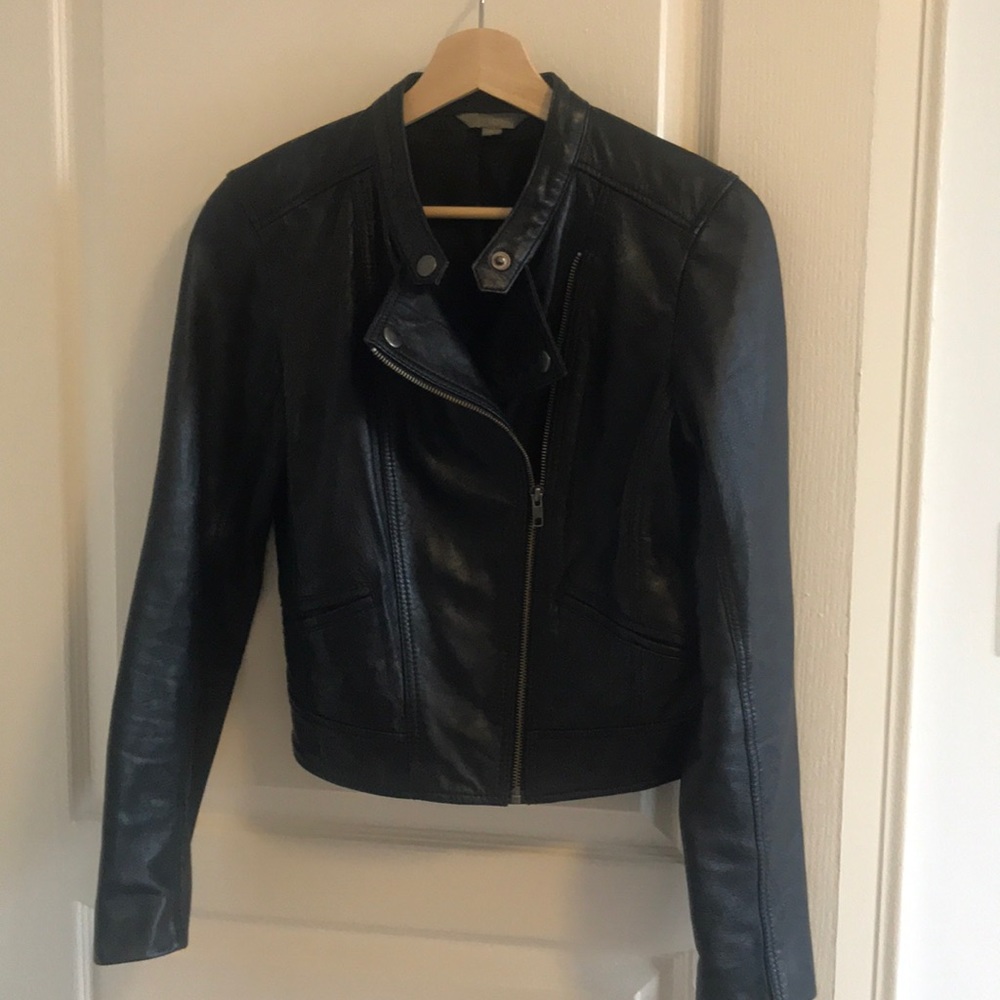 Black leather jacket